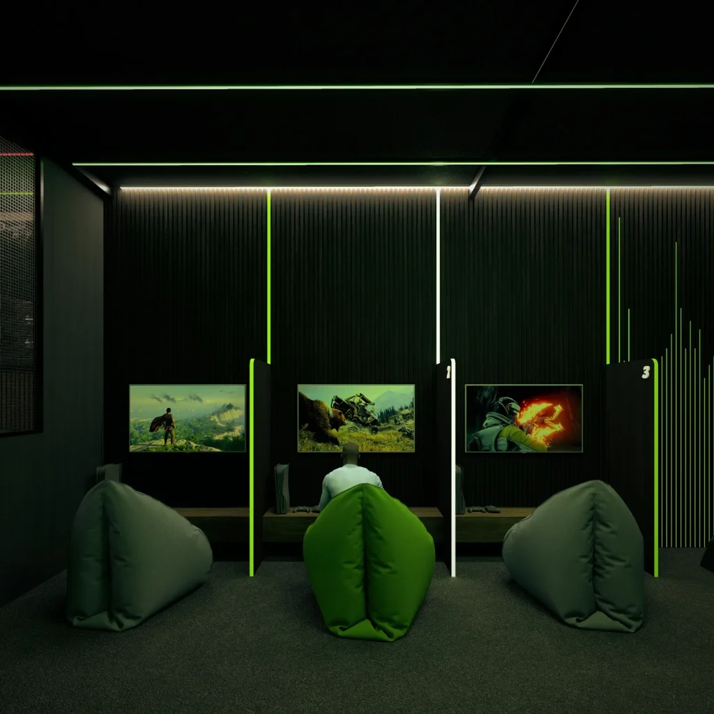 Aimnplay Game Arena Design. Onak Design Studio