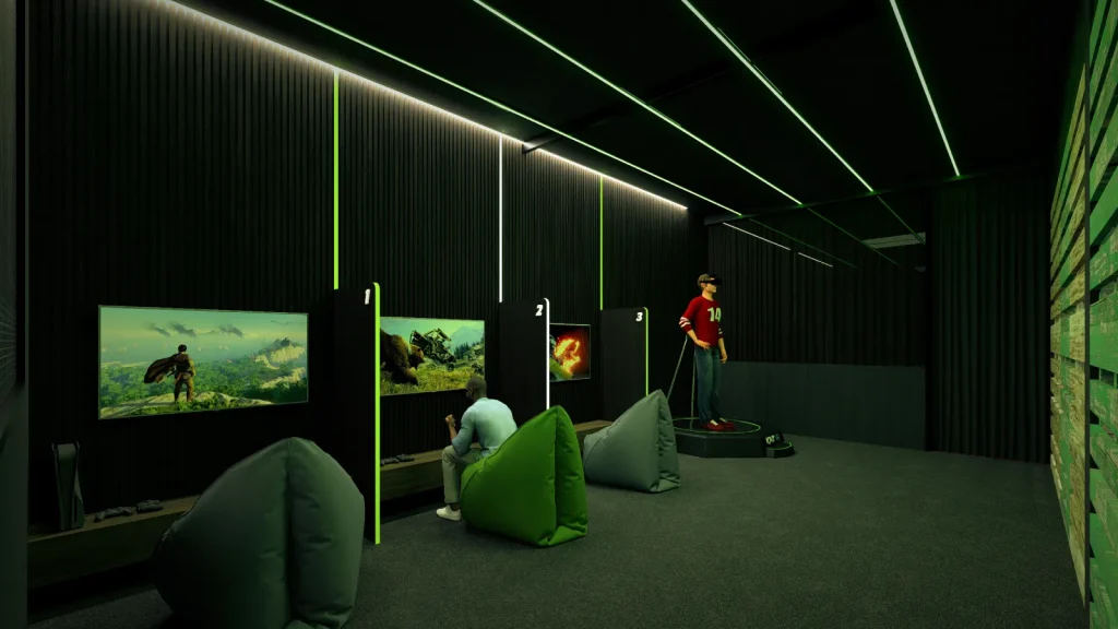 Aimnplay Game Arena Design. Onak Design Studio