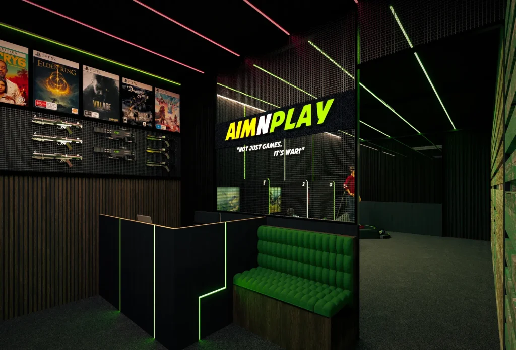 Aimnplay Game Arena Design. Onak Design Studio