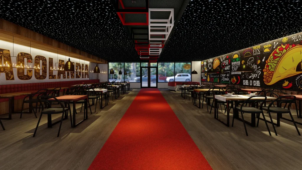 Tacolandia Restaurant Interior Design. Onak Design Studio: Expert architectural, interior, and landscape design