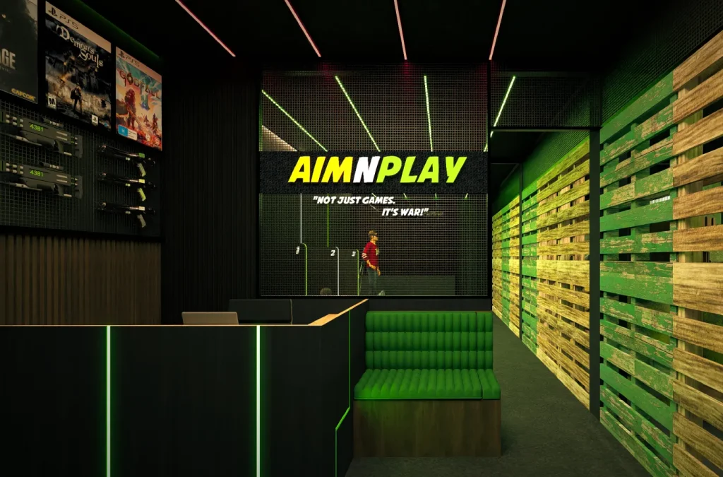 Aimnplay Game Arena Design. Onak Design Studio